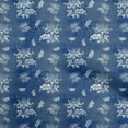 thumbnail image 1 of oneOone Cotton Flex Blue Fabric Floral & Sewing Fabric By The Yard Printed Diy Clothing Sewing Supplies 40 Inch Wide, 1 of 6