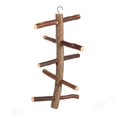 thumbnail image 4 of Pañuelo de pájaro, soporte de ladrido de madera natural, escalera giratoria, jaula de loro, juguete Afortunado Sencillez, 4 of 5