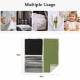 thumbnail image 5 of Sage Green Black Cloth Napkins, Farmhouse Striped Modern Abstract Art Washable and Reusable Dinner Napkins Set of 2, Table Napkin for Kitchen Party Birthday Wedding Hotel Housewarming 20"x20", 5 of 9
