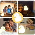 thumbnail image 5 of 1 lámpara de noche, lámpara de noche de pato mudo, linda lámpara de silicona con tacto de mascota de dibujos animados lindo, lámpara de noche de noche para niños con ambiente para dormir, lámpara de JAMW Sencillez, 5 of 5