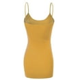 thumbnail image 2 of Essential Basic Women's Basic Casual Long Camisole Adjustable Strap Cami Layering Top, 2xl, Mustard, 2 of 4