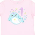 thumbnail image 4 of Inktastic Happy 1st Birthday with Cute Narwhal Stars and Bubbles Boys or Girls Baby T-Shirt, 4 of 5