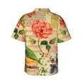 thumbnail image 3 of Kll Men'S Hawaiian Shirt Short Sleeve Button Down Beach Shirts-Vintage Bird, 3 of 8