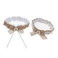 thumbnail image 2 of tredstone 2 Piece Womens Lace Flower Leg Garter Belt Rings Brown, 2 of 9