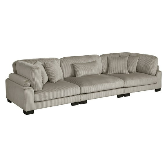 Lexicon Traverse Corduroy Fabric Sofa in Taupe