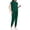 Army Green-A, variant on Basic Straight Leg Scrubs Set for Women, V Neck Short Sleeve Solid Medical Uniform for Nurse Dental Vet Spa Purple-D L(L)