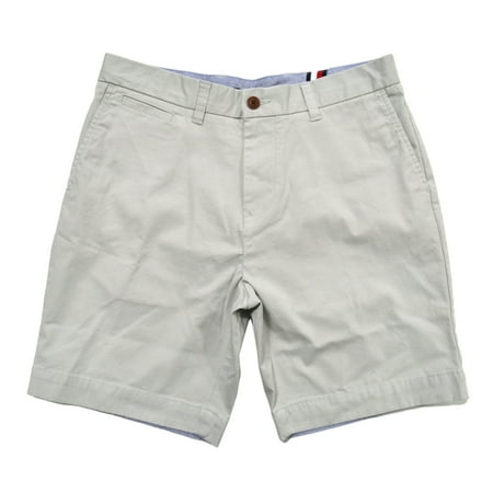 Tommy Hilfiger Mens Flat Front Shorts (34, Gray)