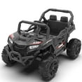 thumbnail image 2 of iRerts 12v Ride on Cars with Remote Control, Electric Ride on Toys UTV for Kids Boys Girls Ages 3-5 Gifts, Kids Cars Ride on Vehicles with Bluetooth, MP3 Music Playback, LED Light, Horn, Black, 2 of 7