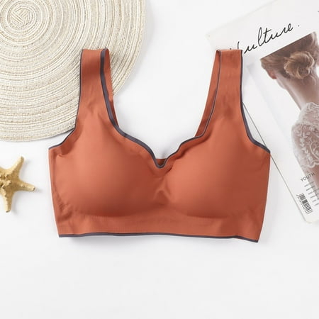

Latex Seamless Lingerie Ladies Gathering No Steel Ring Vest Sports Sleeping Bra