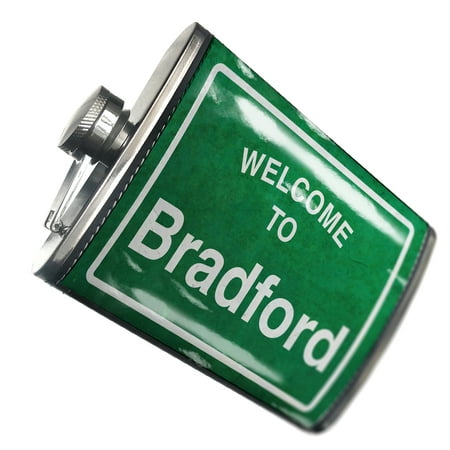 

NEONBLOND Flask Green Road Sign Welcome To Bradford