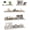 Distressed White, variant on 36 Inch Large Floating Shelves for Wall Set of 5, Black Wood Wall Shelves for Bathroom, Bedroom, Kitchen, Living Room Storage, Wooden Picture Ledge