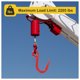 thumbnail image 4 of Gancho de Grúa Uxcell, Gancho de Seguridad de Acero Aleado de 1T, Gancho de Levantamiento, Carga de 2205 lbs, Rojo, 4 of 5