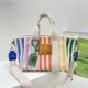 thumbnail image 3 of Bolso de mano de moda KURT GEIGER LONDON Bolso de lona de rayas de colores para mujer con cremallera, 3 of 5