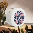 thumbnail image 6 of Naloa Rose Flowers Round Jewelry Box, Travel Jewelry Organizer, 3.9 x 3.9 x 2in Jewelry Storage Box for Women-White, 6 of 7