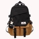 thumbnail image 5 of Mochila De Estudiante Mochila para mujer Bolsas de libros de colores en contraste para adolescentes con colgante (negro), 5 of 5