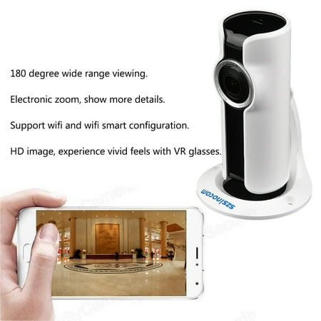 Viewing Images - Security Wireless Ip Cameras Monitors for Home Professional 180 Degree Wide Angle Viewing HD Image Full Angle Day & Night Security Camera - 3002FSW10(White and Black)