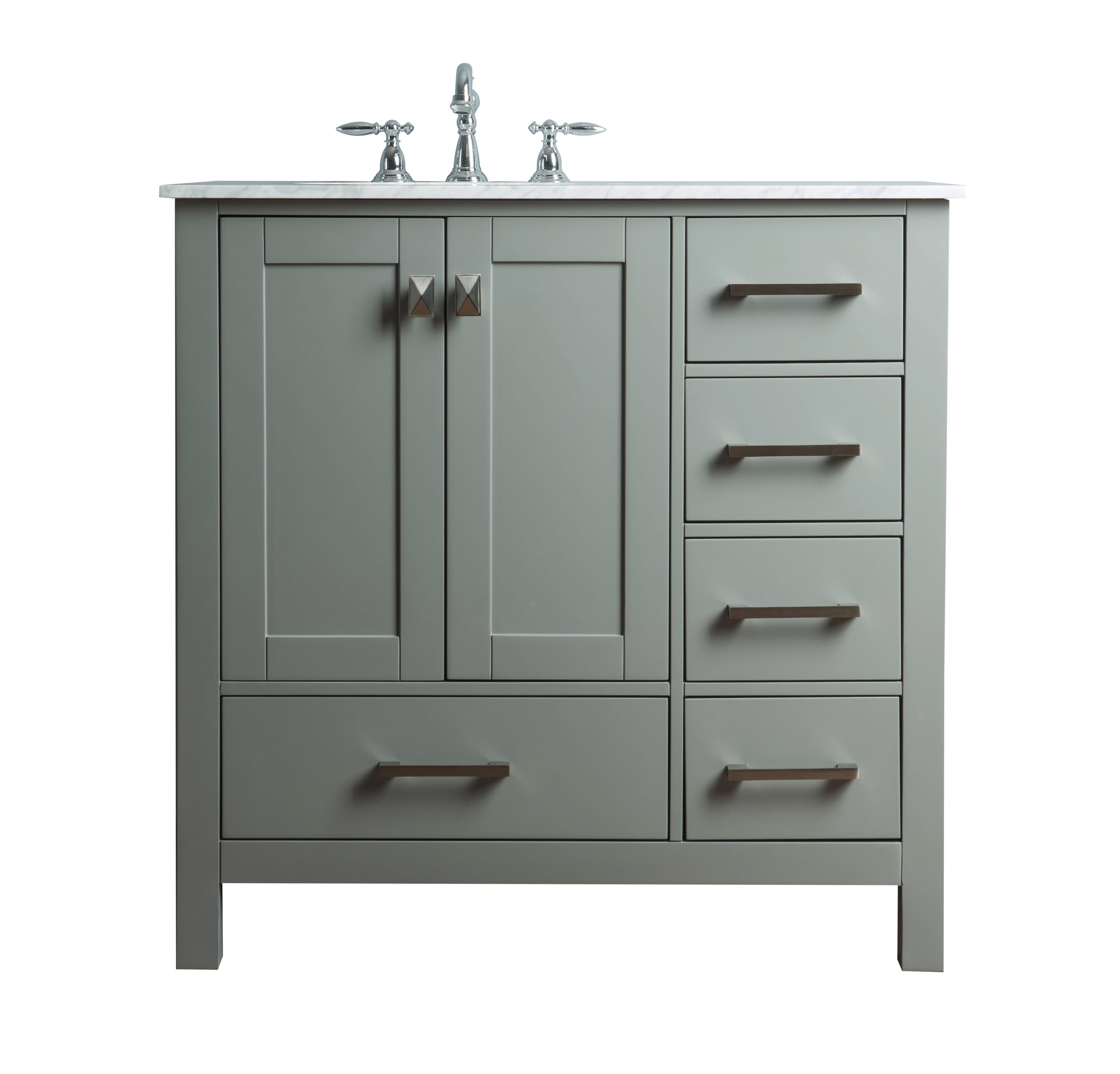 Stufurhome 36 inch Malibu Grey Single Sink Bathroom Vanity Walmart