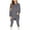 Dark Gray, variant on Womens 2 Piece Outfits Summer Yoga Long Sleeve Sets Solid Color Long Sleeve Top Pants Suit Casual Sweatsuit Plus Size (Brown L)