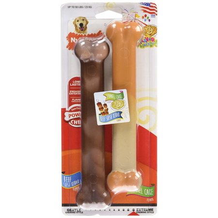 UPC: 0018214837473 | Nylabone Power Chew Flavor Frenzy Durable Dog Chew Toys Twin Pack Funnel Cake & Shish Kabob Large/Giant – Up to 50 lbs. (2 Count)