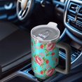 thumbnail image 6 of 40oz Pioneer Flower Floral Print Pattern Insulated Tumbler with Handle, BPA-Free Leak Proof Lid and Straws, Double Wall Vacuum, Hot 12h/Cold 34h, 6 of 6