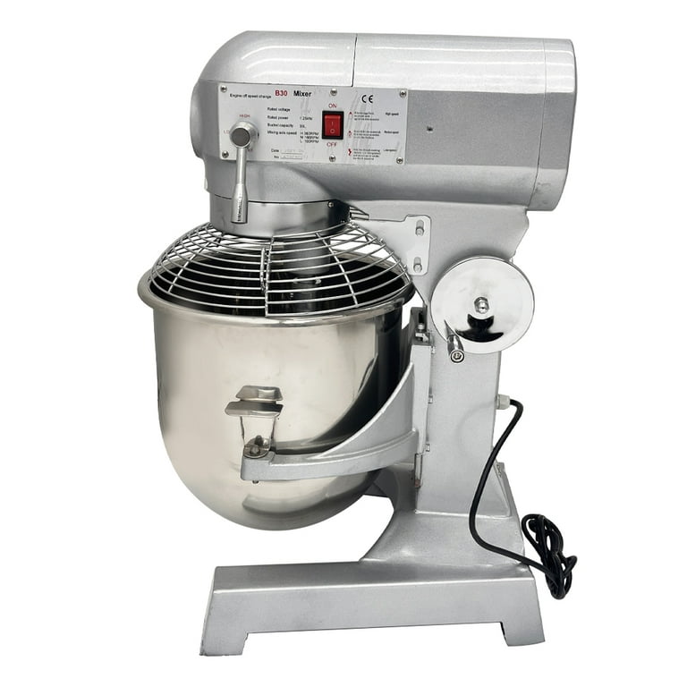TECHTONGDA 30L Commercial Dough Mixer Machine Stainless Steel Stand Mixer  Electric Dough Blender Heavy-Duty Pizza Dough Mixer with Double Action