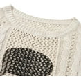 thumbnail image 5 of Skull Sweaters for Women YK2 Hollow Knit Sweater Long Sleeve Crochet Halloween Skull Sweaters T-Shirts(F), 5 of 6