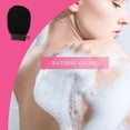 thumbnail image 2 of Soidarity Guante de baño reutilizable lavable para casa, baño, Spa, cuerpo de baño, brazo, cara, guantes exfoliantes, accesorios para eliminar la piel Cuerpo del baño Negro Soidarity CE014117-01, 2 of 6