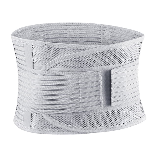 Cinturón de soporte lumbar ajustable para hombre y mujer (gris XL)