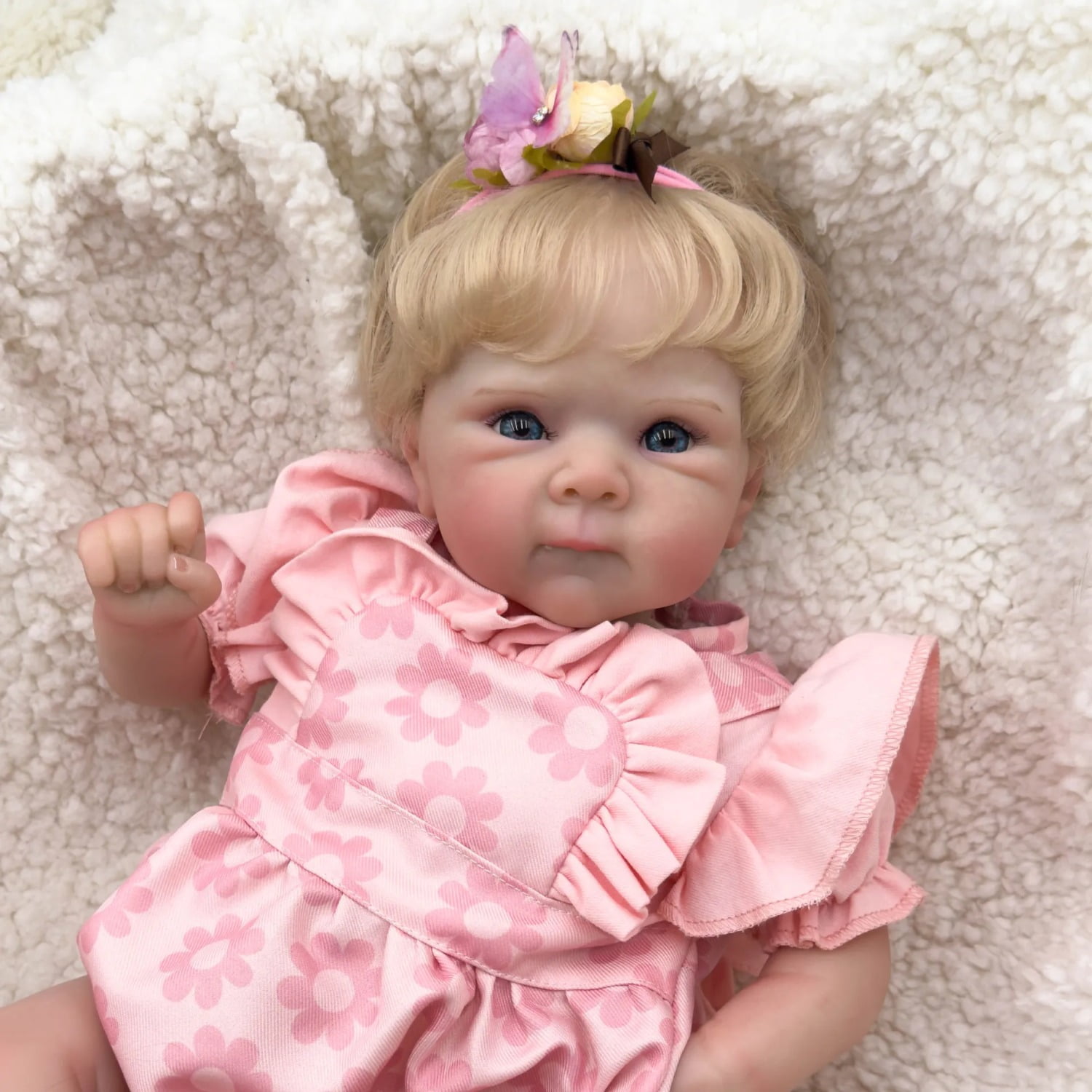Lifelike reborn baby doll Soft Silicone Vinyl Real Touch Art Made 3D Skin Realistic Newborn Baby Doll Collectible Doll Figure Kid Toy
