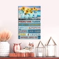 thumbnail image 4 of Inspirational Wall Art For Office Never Give Up Motivational Quotes Wall Decor Beach Sunshine And Sunflower Painting Picture Artwork Canvas Wall Art For Bathroom Living Room Home Decor 12x18 Inch, 4 of 6
