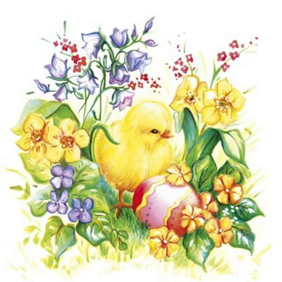 Easter Napkins FLORAL CHICK 40pcs Lunch Napkins, Floral Napkins, Paper Napkins Spring, Easter Napkins Paper, Decoupage Paper Napkins, Disposable Napkins Decorative