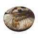 thumbnail image 1 of Balery Regal Dog In Royal Attire Fundas de asiento para taburete de bar redondo de tela de terciopelo ajustables que protegen de arañazos y manchas para sillas de 14 a 17 pulgadas.-12 inch, 1 of 7