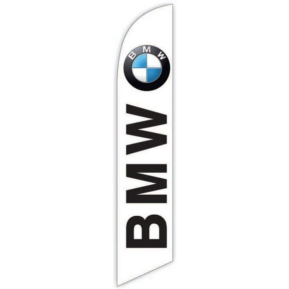 Cobb Promo Advertising Feather Flag 12ft for BMW White - Replacement Flag Only Without Poleset