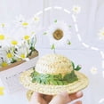 thumbnail image 3 of Walbest Dog Straw Hat Spring Summer Sunhat with Sunflower Dog Cap with Adjustable String for Pet Puppy Cat Party Daliy Decoration, 3 of 7