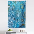 thumbnail image 1 of Marble Tapestry, Abstract Classic Marbling Art Inspired Aquatic Ornament Leafy Shapes and Swirls, Fabric Wall Hanging Decor for Bedroom Living Room Dorm, 5 Sizes, Sea Blue Fawn, by Ambesonne, 1 of 1