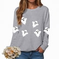 thumbnail image 4 of Godom Halloween Sweatshirts for Women Pumpkin Graphic Crewneck Long Sleeve Pullover Tops Loose Fit Soft Knit Ribbed Casual Fall Winter Outfits, 4 of 7