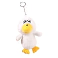thumbnail image 1 of Lindo llavero de peluche de pato que pone huevos, juguete para bolsos, recuerdos de fiesta Blanco, 1 of 9