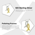 thumbnail image 2 of Christian Fish Pendant Necklace - 925 Sterling Silver Gold Plated - Fish Necklace - Ichthus Necklace, 2 of 4
