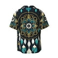 thumbnail image 5 of Salouo Boho Dreamcatcher Pattern Cuban Collar Shirts for Men Button-Down Shirt Men's Short Sleeve Shirts Hawaiian Shirts Casual Shirts -4X-Large, 5 of 6