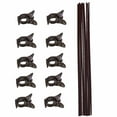 thumbnail image 1 of Miangastore 20pcs Climbing Plant Fixing Clips Plant Wall Climbing Fixing Clamps Set (Coffee), 1 of 8