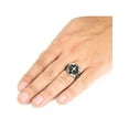 thumbnail image 2 of West Coast Jewelry Men's Polished Black Cross Design Steel Ring, 2 of 4