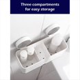 thumbnail image 5 of Cepillo de Dientes Eléctrico de Pared, Soporte para Crema de Afeitar y Pasta de Dientes con Bandeja de Drenaje para Baño y Cocina., 5 of 5