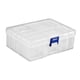 thumbnail image 5 of Caja de almacenamiento de cuentas, transparente, multifunción, rectángulo de 14 rejillas para ferretería, suministros para manualidades, anillos, herr, 5 of 7
