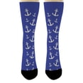 thumbnail image 4 of ThisWear Anchor Gifts Nautical Themed Socks Sailor Clothes Nautical Accessories 2-Pairs Novelty Crew Socks, 4 of 5