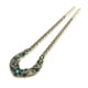 thumbnail image 3 of Pinza para el pelo estilo vintage con forma de U de metal y diamantes de imitación para moño, accesorio para la cabeza Azul, 3 of 9