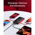 thumbnail image 4 of VEEKTOMX Portable Charger with Built in Cables 20000mAh, Power Bank for iPhone with AC Wall Plug, Fast Charging USB C Slim Battery Pack with LED Display Co, 4 of 8