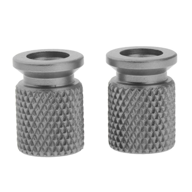 Tapas de válvula de vástago de neumático de motocicleta de 2 piezas cubiertas de válvula de rueda de aleación de aluminio a prueba de polvo Plata