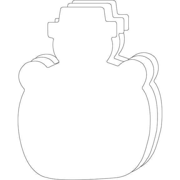 SHAPES ETC. Snowman Single Color Super Cut-Outs- 8” x 10”