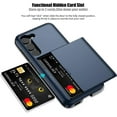 thumbnail image 2 of Samsung S23 Case with Card Holder 5G 6.1 inch Slim Dual Layer Heavy Duty Protective Galaxy S23 Case Hidden Card Slot Wallet Case for Samsung S23(Blue), 2 of 14
