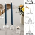 thumbnail image 4 of HIDAWN 6 Pcs Clear Glass Candlestick Holders Tealight Candle Holders, Votive Candle Taper Candle Holder, 4 of 10